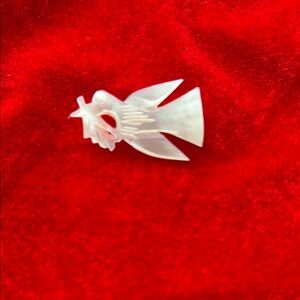 Vintage White Bird Brooch